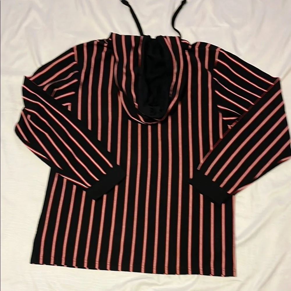 V.A.L.A Striped "New York" Hoodie - Size S (possible no label size) new no tags - Picture 5 of 5